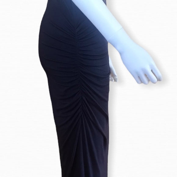 LAmade Navy Blue Ruched Side Dress, S - Picture 4 of 6